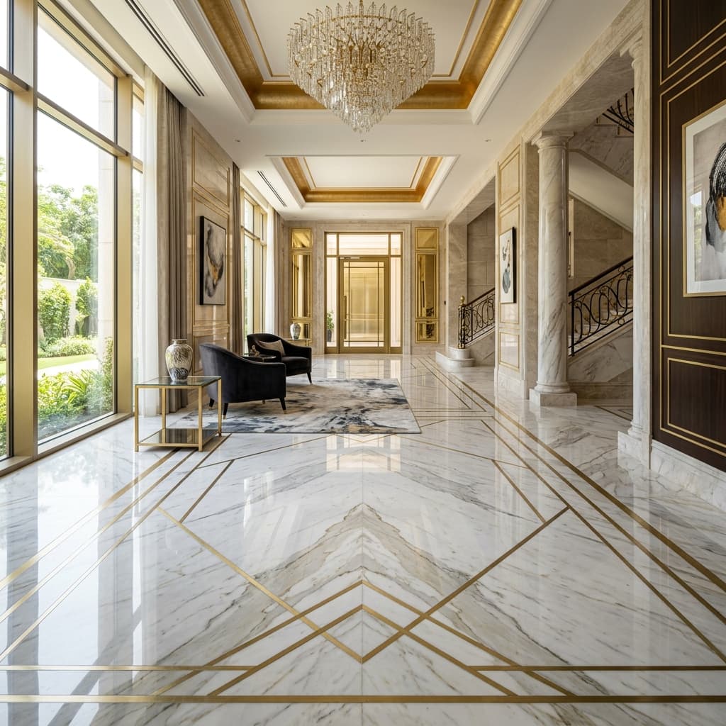 أرضية رخامية فاخرة